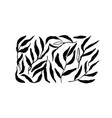 set of branches with long black leaves vector image