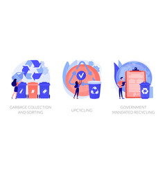 Waste collection and recycling problems abstract Vector Image