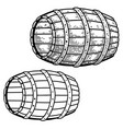 a barrel keg in engraving style design element vector image vector image