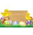 blank easter sign vector image vector image