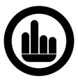 symbol icon black color in circle or round vector image