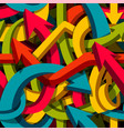 abstract seamless arrows background motley 3d vector image vector image