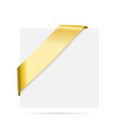 golden corner ribbon - design element vector image