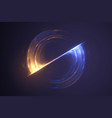 abstract yellow and blue light circle motion vector image vector image
