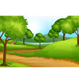 A green nature landscape Royalty Free Vector Image