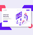 landing page template of internet security vector image