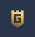 letter g shield logo icon design template elements vector image