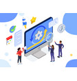 management software isometric concept vector image
