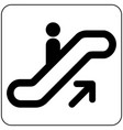 up escalator vector image vector image
