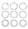 hand drawn decorative wreaths tribal vector image