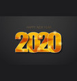 happy new year 2020 with golden polygonal numbers vector image