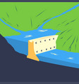 cross section a conventional hydroelectric dam vector image vector image