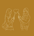 love valentine heart red a couple of a man vector image vector image