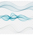 blue wave abstract background vector image vector image
