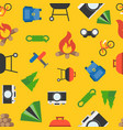 summer camp seamless pattern theme vector image