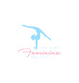 beauty female training dance ballet modern logo vector image