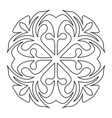 circle floral alpona template vector image