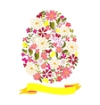 easter egg from flowers with a tape vector image
