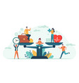 health and work on scales people balance job vector image