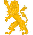 rampant lion - the heraldic symbol vector image