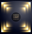 abstract transparent light effect frame design vector image