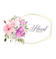 lovely watercolor flower floral background vector image