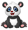 cute baby panda cartoon vector image