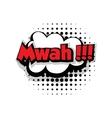 comic text mwah sound effects pop art vector image vector image