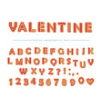 cookie hand drawn decorative font cartoon sweet vector image