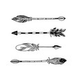 decorative hand drawn arrows vector image vector image