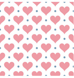 seamless heart pattern valentines day vector image vector image
