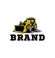 bulldozer logo template vector image