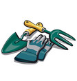 gardening tools vector image vector image