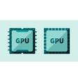 gpu microchip vector image