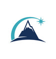 mountain star energy power vector image