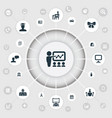 set of simple education icons vector image
