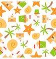 summer theme seamless pattern sand castle vector image vector image