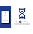 blue hourglass pixel with flowing sand icon vector image