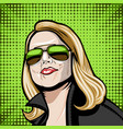 comic a girl in classic glasses vector image vector image