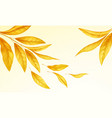 falling flying autumn leaves background realistic vector image