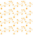 orange flower pattern on white background vector image