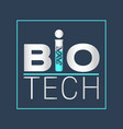 biotechnology logotype logo icon design vector image vector image