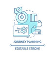journey planning turquoise concept icon vector image