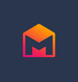 letter m house icon design template elements vector image vector image