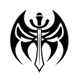 tribal sword tattoo vector image vector image