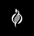 dna logo design template genetics vector image vector image