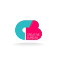 letters c and b logo vector image vector image