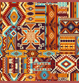 native american traditional fabric patchwork vector image vector image