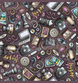cartoon cute photo seamless pattern vector image