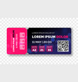 ticket template modern trendy design vector image